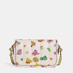 Coach Dinky 18 Quilting Floral Print Purse
